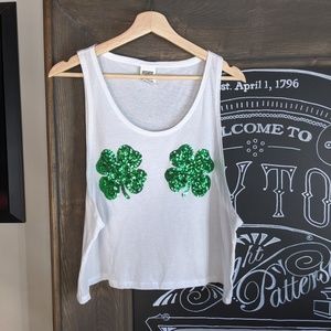 Shamrock sequined tank by Pink